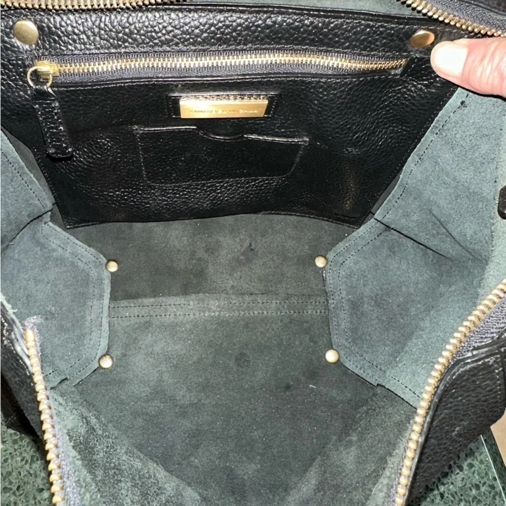 Annabel Ingall Black Pebbled Leather Annie Satchel Bag EXCELLENT
